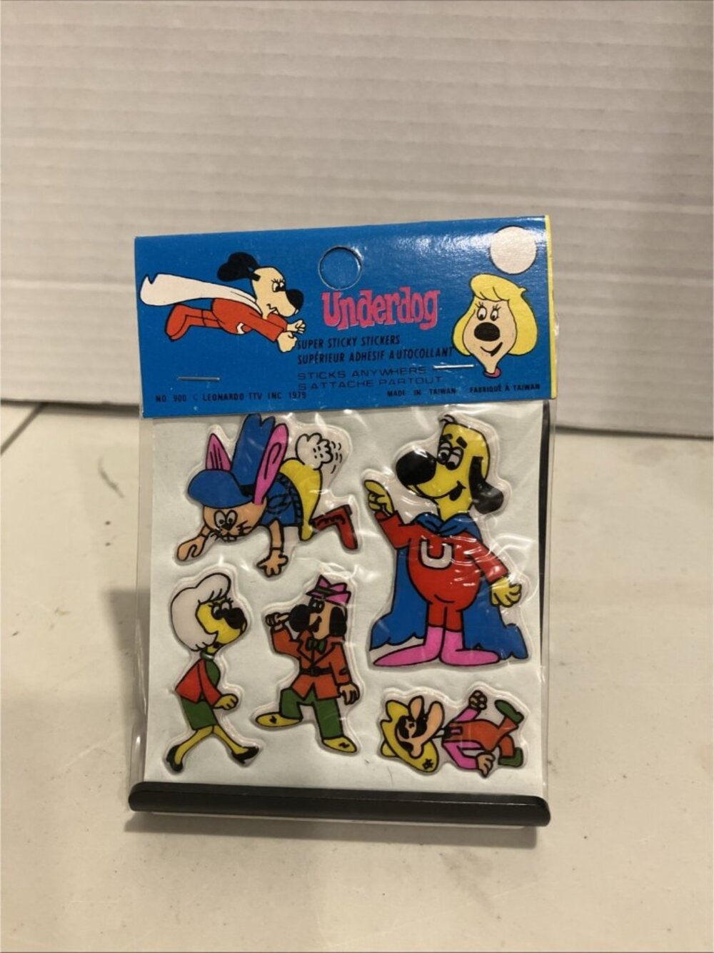 Vintage 1979 Underdog Puffy Stickers #900 Taiwan
